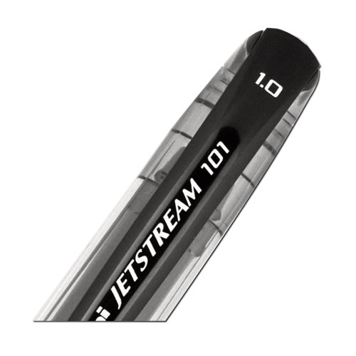 Picture of Jetstream 101 Hybrid Gel Pen, Stick, Bold 1 mm, Black Ink, Black Barrel, Dozen