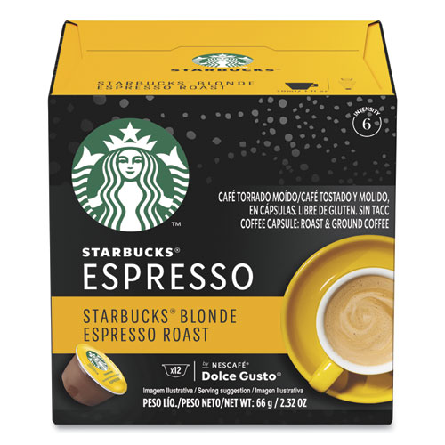 Picture of Starbucks Coffee Capsules, Blonde Espresso Roast, 36/Carton
