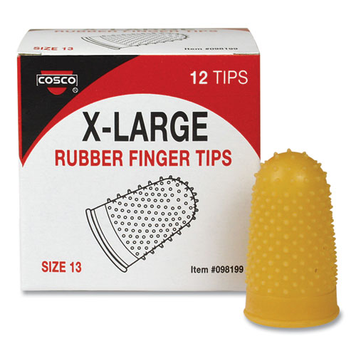 Picture of Fingertip Pads, Size 13, Extra Large, Amber, 12/Pack