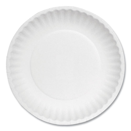 Picture of White Paper Plates, 6" dia, 100/Pack, 10 Packs/Carton