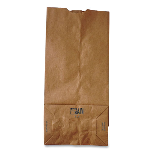 Picture of Grocery Paper Bags, #6 Size, 5.88" x 3.63" x 11", Natural, 500/Bundle