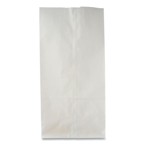 Picture of Grocery Paper Bags, #8 Size, 6" x 3.88" x 12.5", White, 500/Bundle