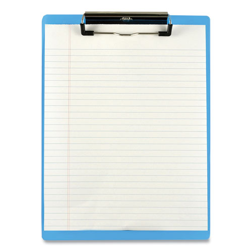 Picture of Acrylic Clipboard, 0.5" Clip Capacity, Holds 8.5 x 11 Sheets, Transparent Blue