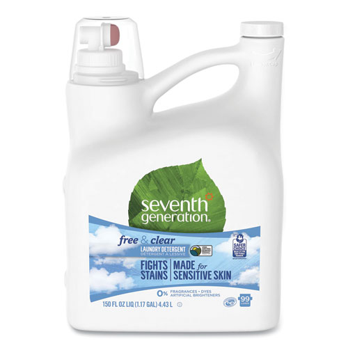 Picture of Natural 2X Concentrate Liquid Laundry Detergent, Free and Clear, 99 loads, 150oz