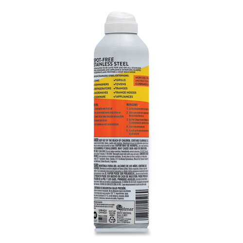 Picture of Spot-Free Stainless Steel Cleaner, Citrus, 12 oz Can, 6/Carton