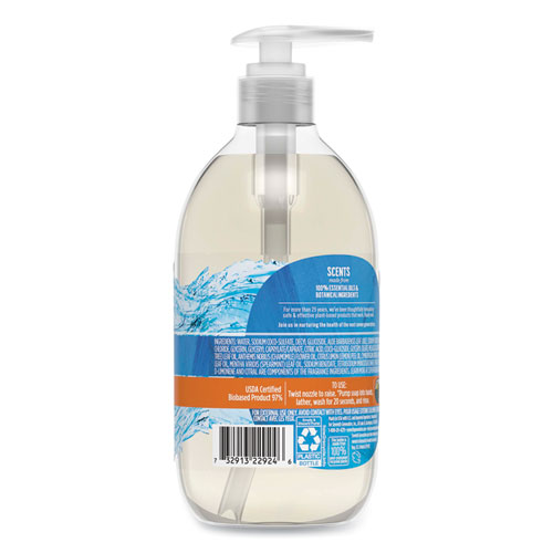 Picture of Natural Hand Wash, Purely Clean, Fresh Lemon and Tea Tree, 12 oz Pump Bottle, 8/Carton