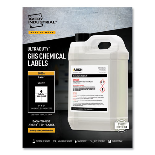 Ultraduty+Ghs+Chemical+Waterproof+And+Uv+Resistant+Labels%2C+4+X+4%2C+White%2C+4%2Fsheet%2C+50+Sheets%2Fbox