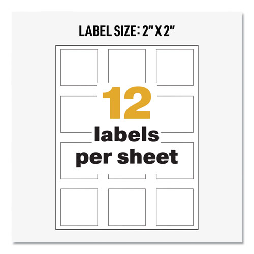 Picture of UltraDuty GHS Chemical Waterproof and UV Resistant Labels, 2 x 2, White, 12/Sheet, 50 Sheets/Box