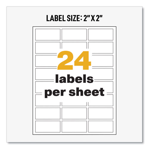 Picture of UltraDuty GHS Chemical Waterproof and UV Resistant Labels, 1 x 2.5, White, 24/Sheet, 25 Sheets/Pack