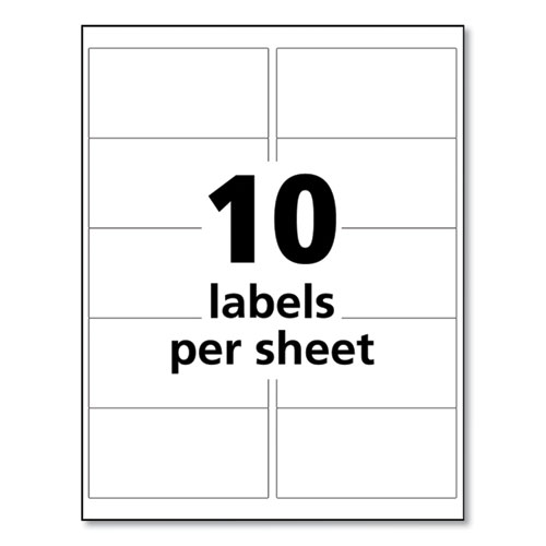 Picture of UltraDuty GHS Chemical Waterproof and UV Resistant Labels, 2 x 4, White, 10/Sheet, 50 Sheets/Pack