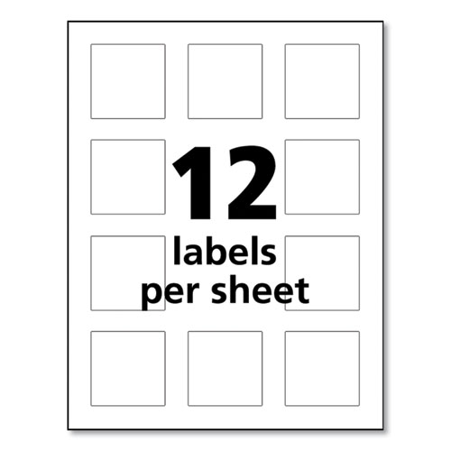 Picture of UltraDuty GHS Chemical Waterproof and UV Resistant Labels, 2 x 2, White, 12/Sheet, 50 Sheets/Pack