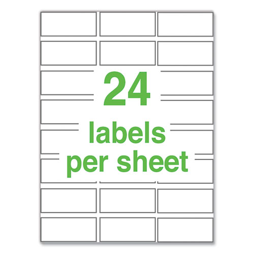 Picture of UltraDuty GHS Chemical Waterproof and UV Resistant Labels, 1 x 2.5, White, 24/Sheet, 25 Sheets/Pack