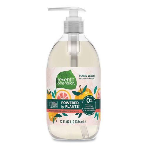 Picture of Natural Hand Wash, Mandarin Orange and Grapefruit, 12 oz Pump Bottle