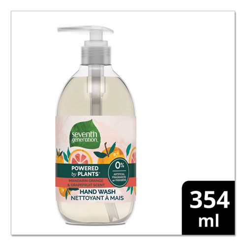 Picture of Natural Hand Wash, Mandarin Orange and Grapefruit, 12 oz Pump Bottle