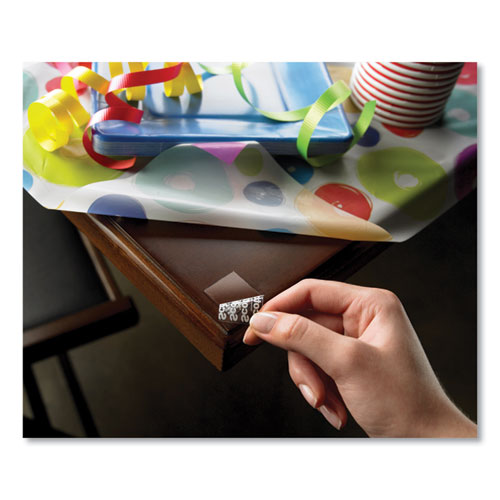 Picture of Restickable Mounting Tabs, Removable, Holds Up to 1 lb, 1 x 3, Clear, 6/Pack