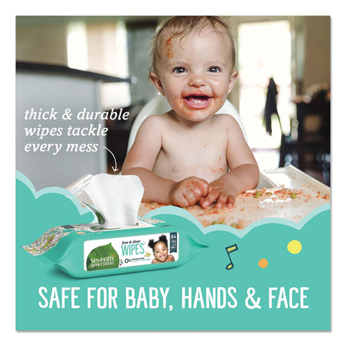 Picture of Free and Clear Baby Wipes, Refill, 7 x 7, Unscented, White, 256/Pack