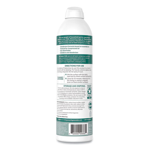 Picture of Disinfectant Sprays, Eucalyptus/Spearmint/Thyme, 13.9 oz Spray Bottle, 8/Carton