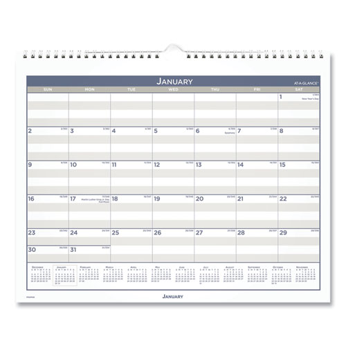 Picture of Multi Schedule Wall Calendar, 15 x 12, White/Gray Sheets, 12-Month (Jan to Dec): 2024