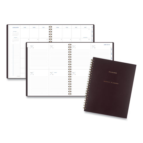 Picture of Signature Lite Weekly/Monthly Planner, 11 x 8.5, Maroon Cover, 12-Month (Jan to Dec): 2023