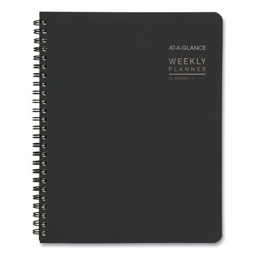 Contemporary Lite Weekly/monthly Planner, 8.75 X 7, Black Cover, 12-Month (jan To Dec): 2022