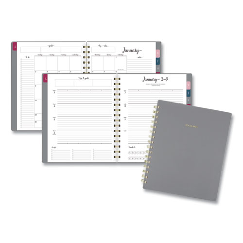 Picture of Harmony Weekly/Monthly Poly Planner, 8.75 x 7, Gray Cover, 13-Month (Jan to Jan): 2022 to 2023