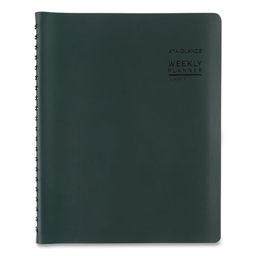 Contemporary Weekly/monthly Planner, 11 X 8.25, Forest Green Cover, 12-Month (jan To Dec): 2022