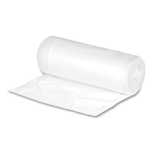 Picture of Linear-Low-Density Recycled Tall Kitchen Bags, Open-Face, 13 gal, 24" x 33", White, 15 Bags/Roll, 10 Rolls/Box