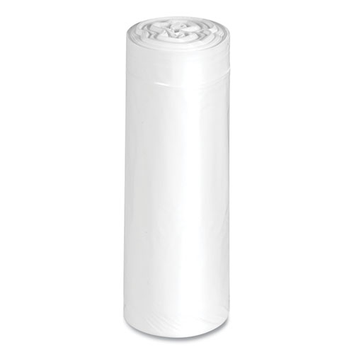 Picture of Linear-Low-Density Recycled Tall Kitchen Bags, Open-Face, 13 gal, 24" x 33", White, 15 Bags/Roll, 10 Rolls/Box