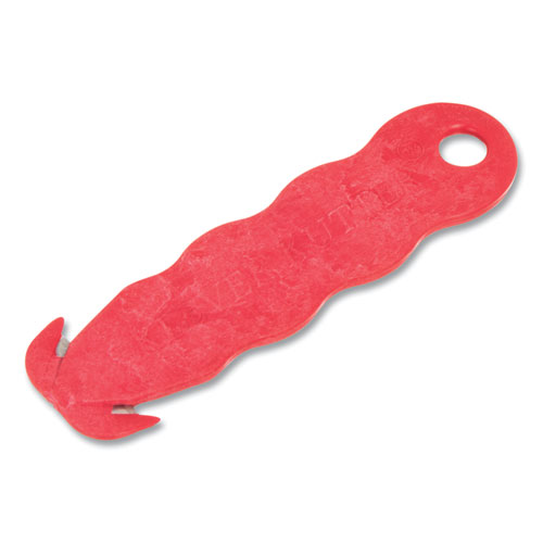 Picture of Klever Kutter Safety Cutter, 3 Razor Blades, 1" Blade, 4" Plastic Handle, Red