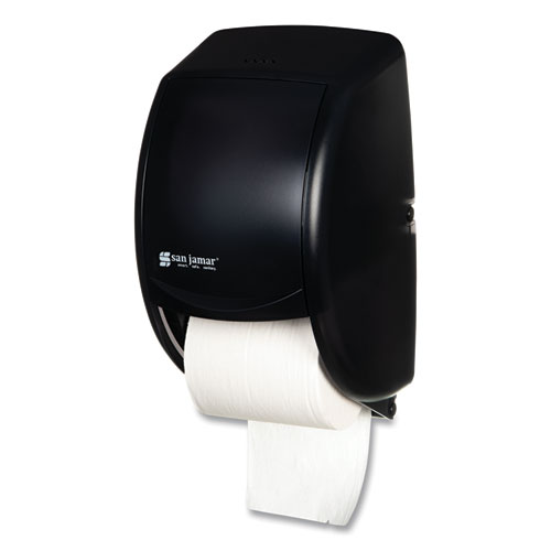 Picture of Duett Standard Bath Tissue Dispenser, 2 Roll, 7.5 x 7 x 12.75, Black Pearl