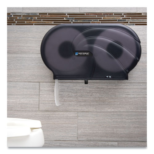 Picture of Twin 9" JBT Toilet Tissue Dispenser, Oceans, 19 x 5.25 x 12, Transparent Black Pearl