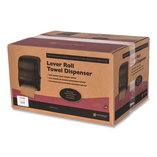 Picture of Lever Roll Towel Dispenser, Classic, 12.94 x 9.25 x 16.5, Transparent Black Pearl