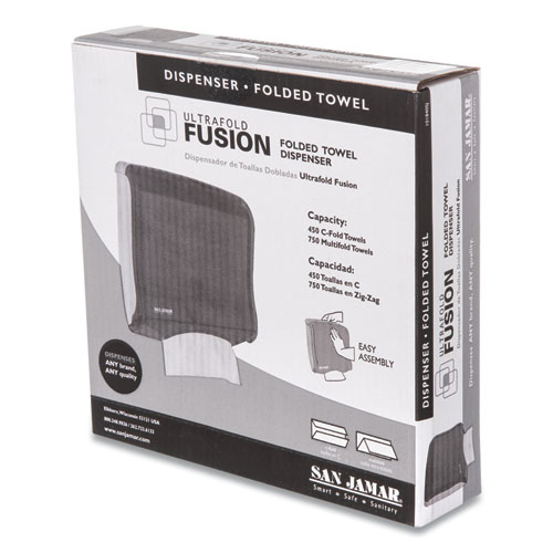 Picture of Ultrafold Fusion C-Fold and Multifold Towel Dispenser, 11.5 x 5.5 x 11.5, Black