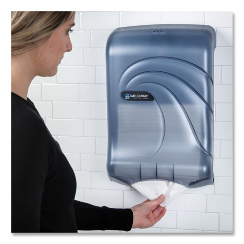 Picture of Ultrafold Multifold/C-Fold Towel Dispenser, Oceans, 11.75 x 6.25 x 18, Arctic Blue