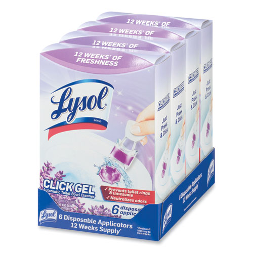 Picture of Click Gel Automatic Toilet Bowl Cleaner, Lavender Fields, 6/Box, 4 Boxes/Carton