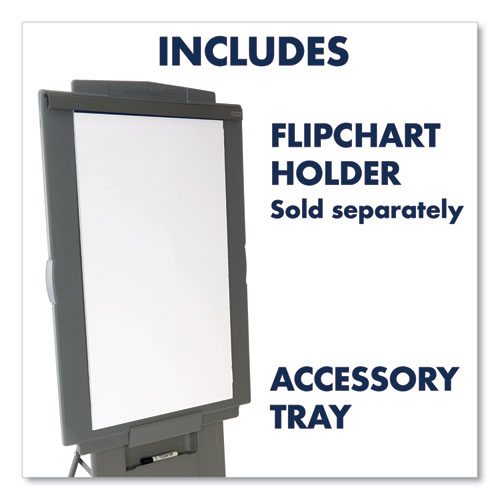 Picture of Duramax Portable Presentation Easel, Adjusts 39" to 72" High, Plastic, Gray