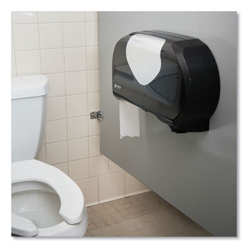 Picture of Twin 9" Jumbo Bath Tissue Dispenser, Summit, 20.07 x 5.88 x 11.9, Black/Faux Stainless Steel