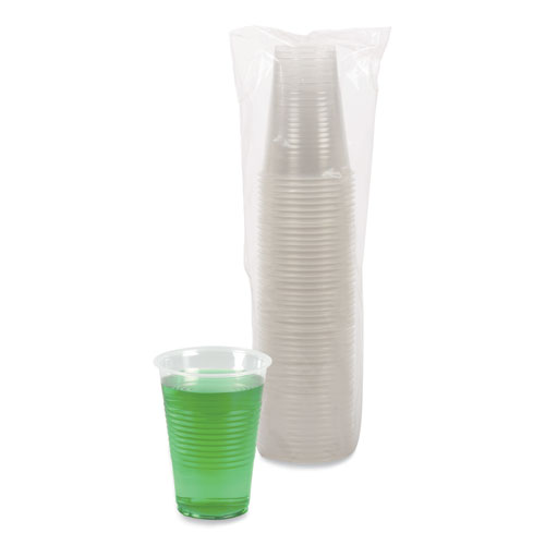 Picture of Translucent Plastic Cold Cups, 14 oz, 50/Sleeve, 20 Sleeves/Carton