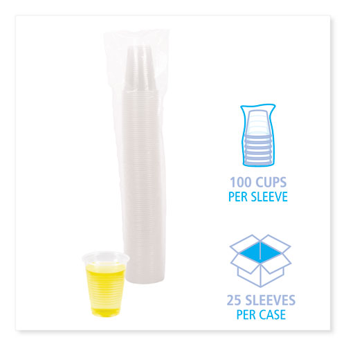 Picture of Translucent Plastic Cold Cups, 7 oz, 100/Sleeve, 25 Sleeves/Carton