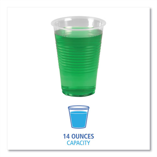 Picture of Translucent Plastic Cold Cups, 14 oz, 50/Pack