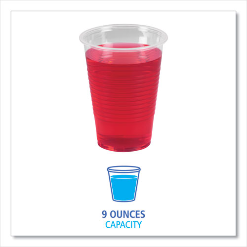 Picture of Translucent Plastic Cold Cups, 9 oz, 100/Sleeve, 25 Sleeves/Carton