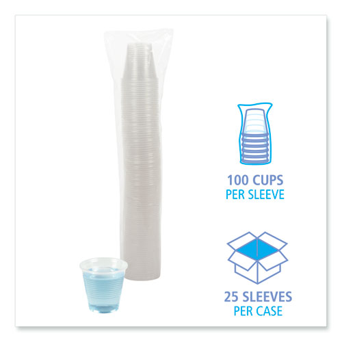 Picture of Translucent Plastic Cold Cups, 5 oz, 100/Sleeve, 25 Sleeves/Carton