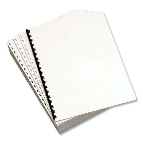 Picture of Custom Cut-Sheet Copy Paper, 92 Bright, 19-Hole Side Punched, 20 lb Bond Weight, 8.5 x 11, White, 500/Ream