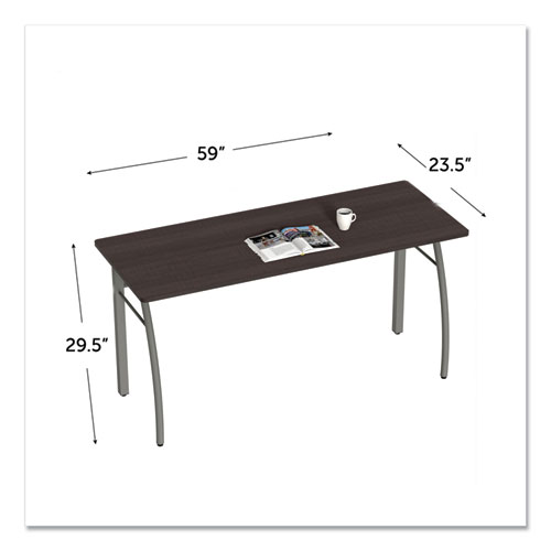 Picture of Trento Line Rectangular Desk, 59.13" x 23.63" x 29.5", Mocha