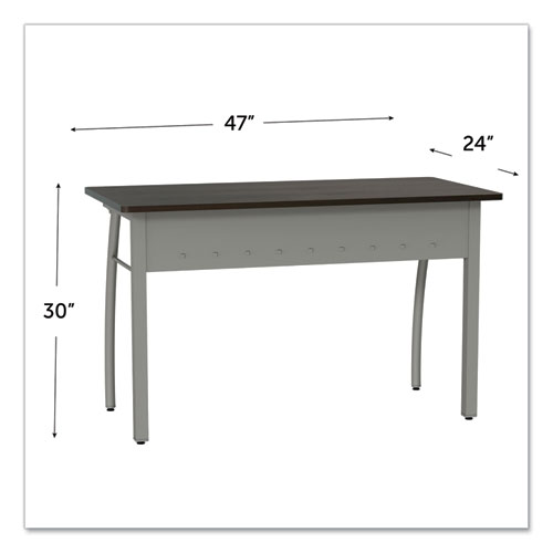 Picture of Trento Line Rectangular Desk, 47.25" x 23.63" x 29.5", Mocha/Gray