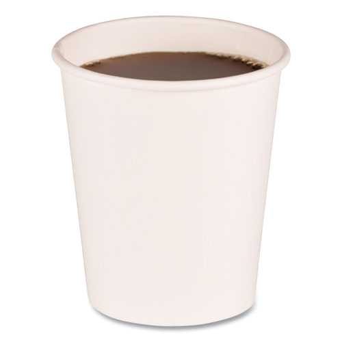 Picture of Paper Hot Cups, 8 oz, White, 20 Cups/Sleeve, 50 Sleeves/Carton