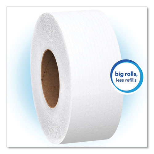 Picture of Essential JRT Jumbo Roll Bathroom Tissue, Septic Safe, 1-Ply, White, 3.55" x 2,000 ft, 12 Rolls/Carton