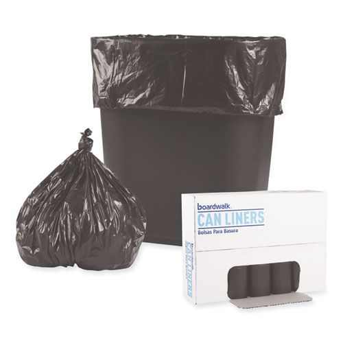 Picture of Low-Density Waste Can Liners, 4 gal, 0.35 mil, 17" x 17", Black, Perforated Roll, 50 Bags/Roll, 20 Rolls/Carton