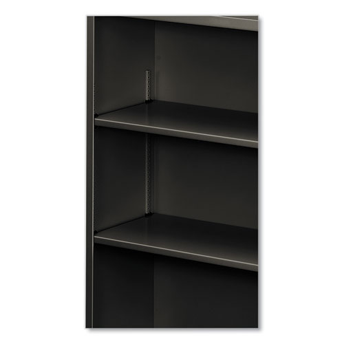 Picture of Metal Bookcase, Three-Shelf, 34.5w x 12.63d x 41h, Charcoal