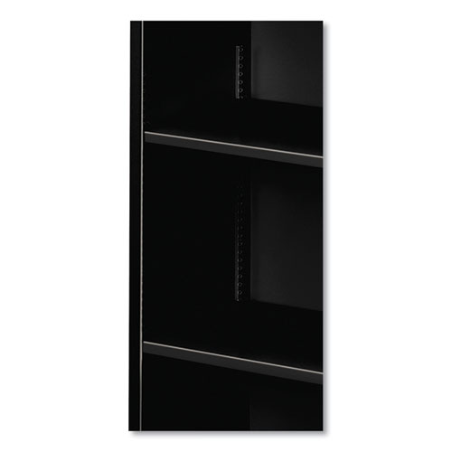 Picture of Metal Bookcase, Three-Shelf, 34.5w x 12.63d x 41h, Black